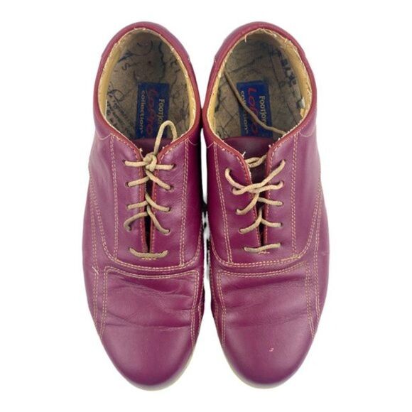 Footjoy LoPro Womens Maroon Red Leather Lace Up Golf Shoes Cleats US 7.5 M 97028 - Picture 3 of 11